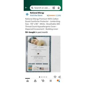 National Allergy Duvet Protector Full/Queen